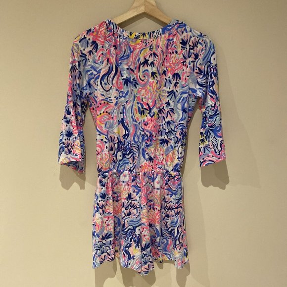 Lilly Pulitzer Bell Sleeve Romper Yellow Tassels Beachy Summer Vacation XXS - Picture 8 of 12